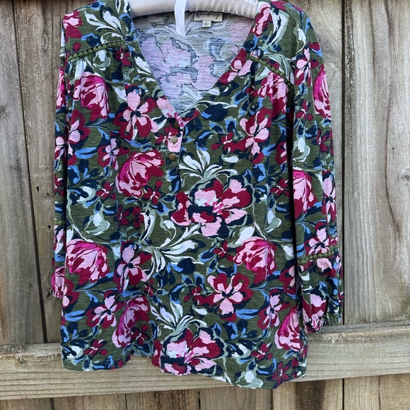 Wonderly Tops - Wonderly cotton green floral top